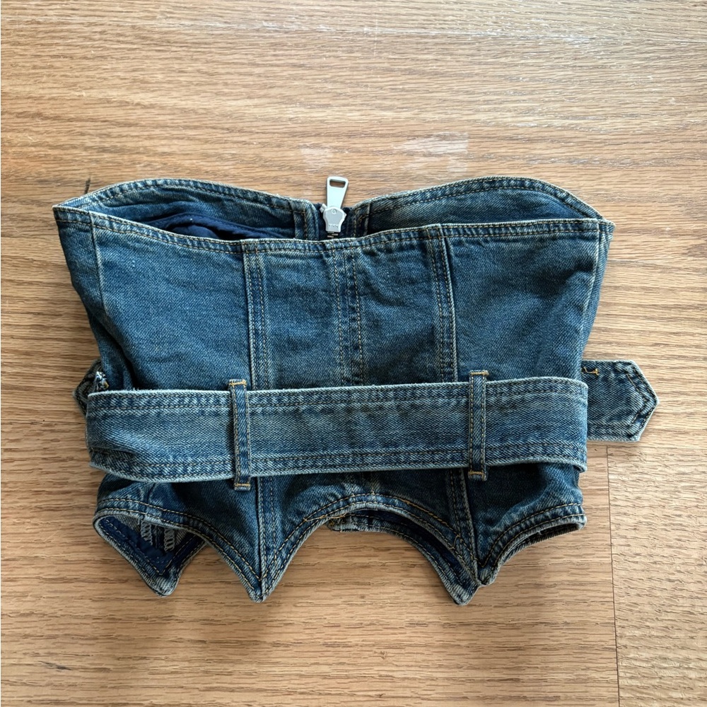 Iamgia denim corset top - Picture 2 of 4